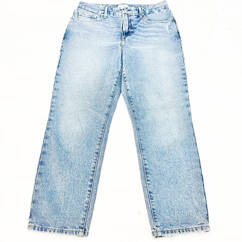 Good American Straight Leg Denim Jeans GGBDH602T Size 6 / 28 - Picture 2 of 8